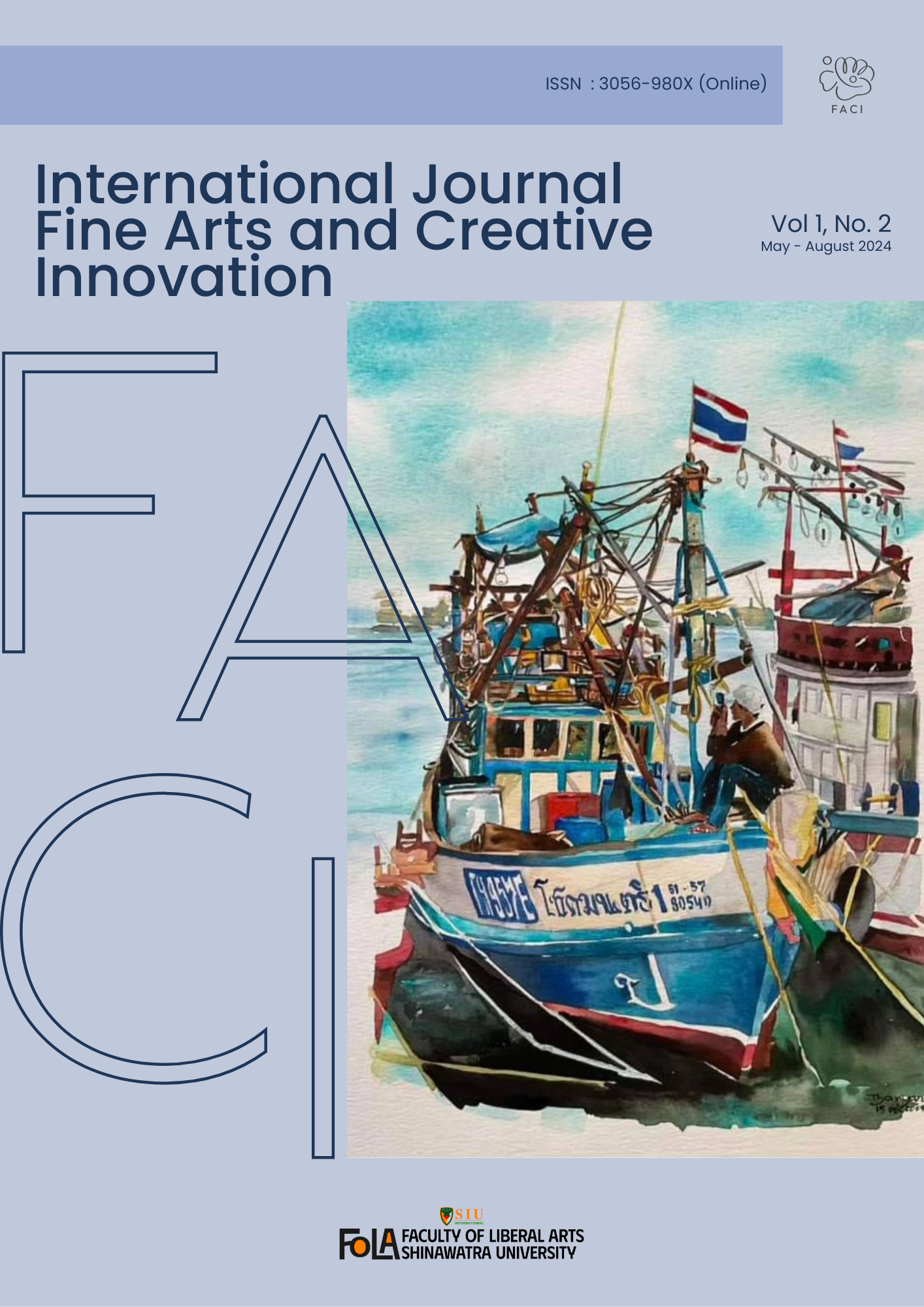 					View Vol. 1 No. 2 (2024): International Journal Fine Arts and Creative Innovation (May - August 2024)
				